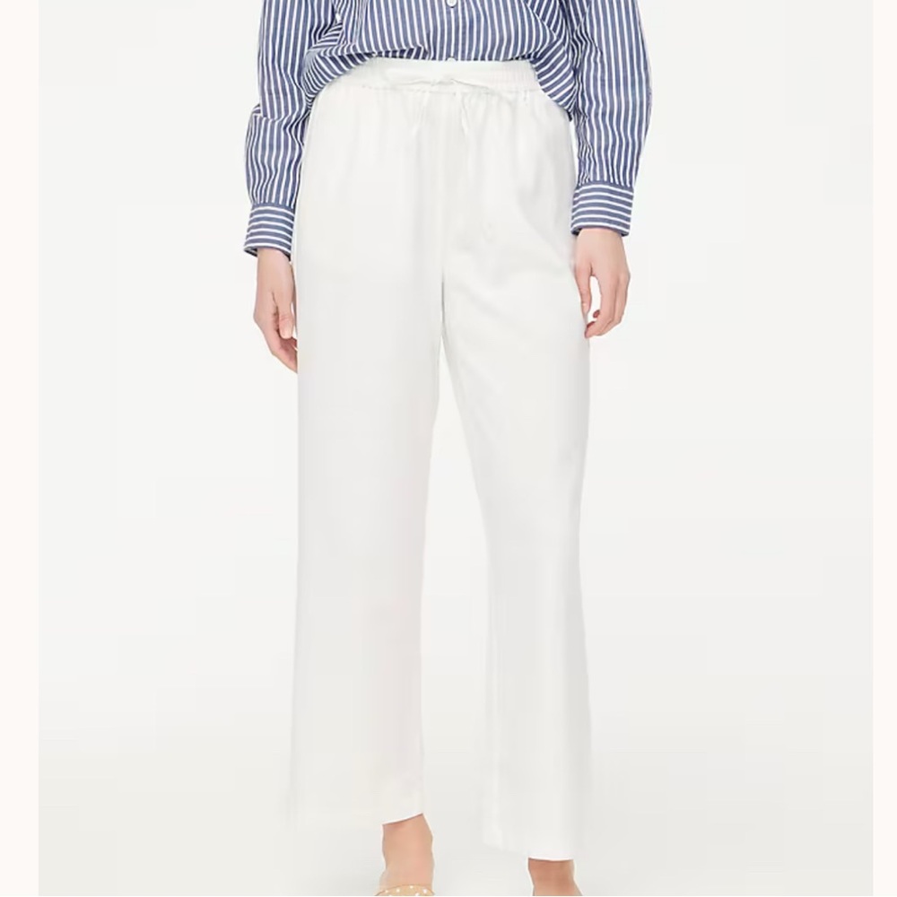 J. Crew Linen Wide Leg Drawstring Pants